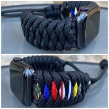 Lade das Bild in den Galerie-Viewer, Paracord Watch Band compatible with Apple Watch Series 1, 2, 3, 4, 5, 6, 7 & SE (watch not included)