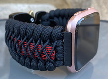 Load image into Gallery viewer, Paracord Watch Band compatible with Fitbit Versa 1, Versa Lite, Versa 2, Versa 3, Versa 4, Sense, Sense 2 (watch not included).