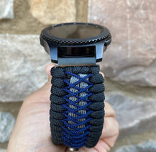 Load image into Gallery viewer, Samsung Galaxy Watch Band, Galaxy 42mm, Galaxy 46mm, Gear S3 Frontier, Gear S3 Classic, Gear Sport, 550 Paracord Watch Band.