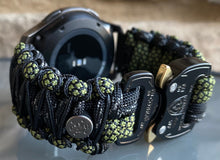 Load image into Gallery viewer, Samsung Galaxy Watch Band, Galaxy 42mm, Galaxy 46mm, Gear S3 Frontier, Gear S3 Classic, Gear Sport, 550 Paracord Watch Band.