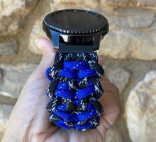 Load image into Gallery viewer, Samsung Galaxy Watch Band, Galaxy 42mm, Galaxy 46mm, Gear S3 Frontier, Gear S3 Classic, Gear Sport, 550 Paracord Watch Band.