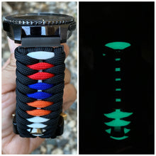 Load image into Gallery viewer, Samsung Galaxy Watch Band, Galaxy 42mm, Galaxy 46mm, Gear S3 Frontier, Gear S3 Classic, Gear Sport, 550 Paracord Watch Band.