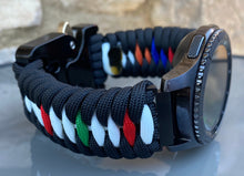 Load image into Gallery viewer, Samsung Galaxy Watch Band, Galaxy 42mm, Galaxy 46mm, Gear S3 Frontier, Gear S3 Classic, Gear Sport, 550 Paracord Watch Band.