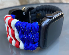 Load image into Gallery viewer, Paracord Watch Band compatible with Apple Watch Series 1, 2, 3, 4, 5, 6, 7 & SE (watch not included)