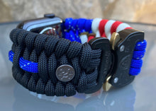 Load image into Gallery viewer, Paracord Watch Band compatible with Apple Watch Series 1, 2, 3, 4, 5, 6, 7 & SE (watch not included)