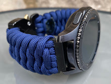 Load image into Gallery viewer, Samsung Galaxy Watch Band, Galaxy 42mm, Galaxy 46mm, Gear S3 Frontier, Gear S3 Classic, Gear Sport, 550 Paracord Watch Band.