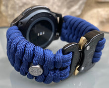 Load image into Gallery viewer, Samsung Galaxy Watch Band, Galaxy 42mm, Galaxy 46mm, Gear S3 Frontier, Gear S3 Classic, Gear Sport, 550 Paracord Watch Band.