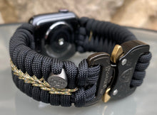 Cargar imagen en el visor de la galería, Paracord Watch Band compatible with Apple Watch Series 1, 2, 3, 4, 5, 6, 7, 8, 9, Ultra, Ultra 2 & SE (watch not included)