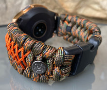 Load image into Gallery viewer, Samsung Galaxy Watch Band, Galaxy 42mm, Galaxy 46mm, Gear S3 Frontier, Gear S3 Classic, Gear Sport, 550 Paracord Watch Band.