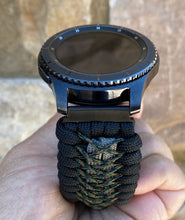 Load image into Gallery viewer, Samsung Galaxy Watch Band, Galaxy 42mm, Galaxy 46mm, Gear S3 Frontier, Gear S3 Classic, Gear Sport, 550 Paracord Watch Band.