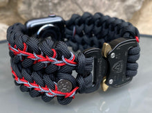 Lade das Bild in den Galerie-Viewer, Paracord Watch Band compatible with Apple Watch Series 1, 2, 3, 4, 5, 6, 7 & SE (watch not included)