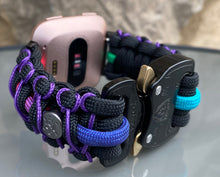 Lade das Bild in den Galerie-Viewer, Paracord Watch Band compatible with Fitbit Versa 1, Versa Lite, Versa 2, Versa 3, Versa 4, Sense, Sense 2 (watch not included).