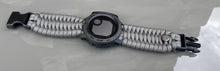 Load image into Gallery viewer, Quick Release Paracord Watchband, personalized to replace bands for Garmin 20mm, 22mm and 26mm|Charcoal Grey.