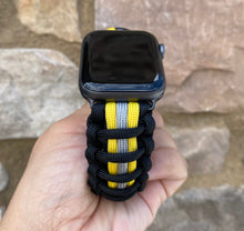 Cargar imagen en el visor de la galería, Paracord Watch Band compatible with Apple Watch Series 1, 2, 3, 4, 5, 6, 7, 8, Ultra & SE (watch not included)