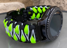 Load image into Gallery viewer, Samsung Galaxy Watch Band, Galaxy 42mm, Galaxy 46mm, Gear S3 Frontier, Gear S3 Classic, Gear Sport, 550 Paracord Watch Band.