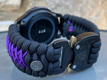 Load image into Gallery viewer, Samsung Galaxy Watch Band, Galaxy 42mm, Galaxy 46mm, Gear S3 Frontier, Gear S3 Classic, Gear Sport, 550 Paracord Watch Band.
