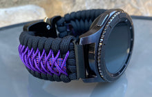 Load image into Gallery viewer, Samsung Galaxy Watch Band, Galaxy 42mm, Galaxy 46mm, Gear S3 Frontier, Gear S3 Classic, Gear Sport, 550 Paracord Watch Band.