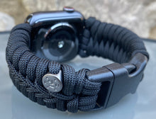Load image into Gallery viewer, Personalized Paracord Watch Band for Apple Watch Series 1-11, Ultra, Ultra 2, Ultra 3, and SE (watch not included).
