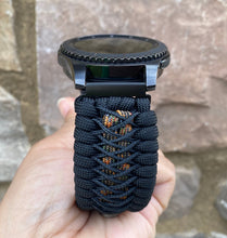 Load image into Gallery viewer, Samsung Galaxy Watch Band, Galaxy 42mm, Galaxy 46mm, Gear S3 Frontier, Gear S3 Classic, Gear Sport, 550 Paracord Watch Band.