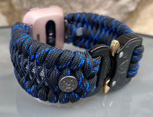Load image into Gallery viewer, Paracord Watch Band compatible with Fitbit Versa 1, Versa Lite, Versa 2, Versa 3, Versa 4, Sense, Sense 2 (watch not included).