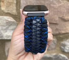 Load image into Gallery viewer, Paracord Watch Band compatible with Fitbit Versa 1, Versa Lite, Versa 2, Versa 3, Versa 4, Sense, Sense 2 (watch not included).