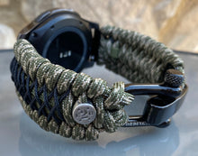 Load image into Gallery viewer, Samsung Galaxy Watch Band, Galaxy 42mm, Galaxy 46mm, Gear S3 Frontier, Gear S3 Classic, Gear Sport, 550 Paracord Watch Band.