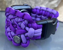 Lade das Bild in den Galerie-Viewer, Paracord Watch Band compatible with Apple Watch Series 1, 2, 3, 4, 5, 6, 7, 8, 9, Ultra, Ultra 2 & SE (watch not included)