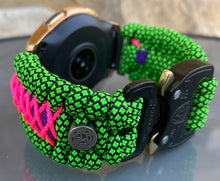 Load image into Gallery viewer, Samsung Galaxy Watch Band, Galaxy 42mm, Galaxy 46mm, Gear S3 Frontier, Gear S3 Classic, Gear Sport, 550 Paracord Watch Band.