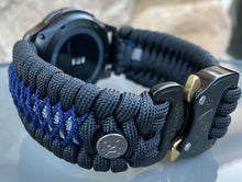 Load image into Gallery viewer, Samsung Galaxy Watch Band, Galaxy 42mm, Galaxy 46mm, Gear S3 Frontier, Gear S3 Classic, Gear Sport, 550 Paracord Watch Band.