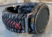 Load image into Gallery viewer, Samsung Galaxy Watch Band, Galaxy 42mm, Galaxy 46mm, Gear S3 Frontier, Gear S3 Classic, Gear Sport, 550 Paracord Watch Band.