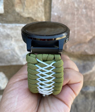 Load image into Gallery viewer, Paracord Watch Band compatible with Garmin Approach S12, Approach S40, Approach S42, D2 Air, Vivoactive 3S, Vivoactive 3, Vivoactive 3 Music, Vivoactive 4S, Vivoactive 4, Venu, Venu 2S, Venu 2, Venu SQ, Venu Music (watch not included)