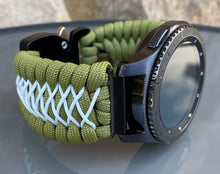 Load image into Gallery viewer, Samsung Galaxy Watch Band, Galaxy 42mm, Galaxy 46mm, Gear S3 Frontier, Gear S3 Classic, Gear Sport, 550 Paracord Watch Band.