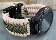 Load image into Gallery viewer, Samsung Galaxy Watch Band, Galaxy 42mm, Galaxy 46mm, Gear S3 Frontier, Gear S3 Classic, Gear Sport, 550 Paracord Watch Band.