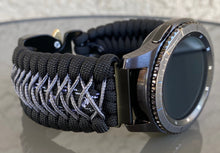 Load image into Gallery viewer, Samsung Galaxy Watch Band, Galaxy 42mm, Galaxy 46mm, Gear S3 Frontier, Gear S3 Classic, Gear Sport, 550 Paracord Watch Band.