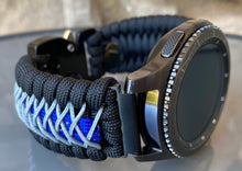 Load image into Gallery viewer, Samsung Galaxy Watch Band, Galaxy 42mm, Galaxy 46mm, Gear S3 Frontier, Gear S3 Classic, Gear Sport, 550 Paracord Watch Band.