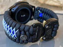 Load image into Gallery viewer, Samsung Galaxy Watch Band, Galaxy 42mm, Galaxy 46mm, Gear S3 Frontier, Gear S3 Classic, Gear Sport, 550 Paracord Watch Band.