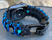 Cargar imagen en el visor de la galería, Paracord Watch Band compatible with Apple Watch Series 1, 2, 3, 4, 5, 6, 7 & SE (watch not included)