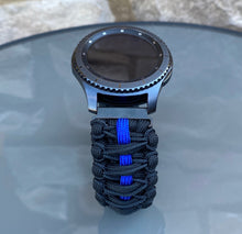Load image into Gallery viewer, Samsung Galaxy Watch Band, Galaxy 42mm, Galaxy 46mm, Gear S3 Frontier, Gear S3 Classic, Gear Sport, 550 Paracord Watch Band.