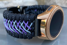Load image into Gallery viewer, Samsung Galaxy Watch Band, Galaxy 42mm, Galaxy 46mm, Gear S3 Frontier, Gear S3 Classic, Gear Sport, 550 Paracord Watch Band.