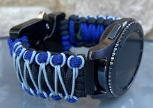 Load image into Gallery viewer, Samsung Galaxy Watch Band, Galaxy 42mm, Galaxy 46mm, Gear S3 Frontier, Gear S3 Classic, Gear Sport, 550 Paracord Watch Band.