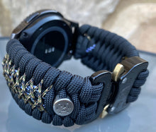 Load image into Gallery viewer, Samsung Galaxy Watch Band, Galaxy 42mm, Galaxy 46mm, Gear S3 Frontier, Gear S3 Classic, Gear Sport, 550 Paracord Watch Band.