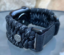Lade das Bild in den Galerie-Viewer, Paracord Watch Band compatible with Apple Watch Series 1, 2, 3, 4, 5, 6, 7 & SE (watch not included)