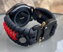 Load image into Gallery viewer, Samsung Galaxy Watch Band, Galaxy 42mm, Galaxy 46mm, Gear S3 Frontier, Gear S3 Classic, Gear Sport, 550 Paracord Watch Band.