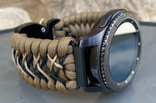 Load image into Gallery viewer, Samsung Galaxy Watch Band, Galaxy 42mm, Galaxy 46mm, Gear S3 Frontier, Gear S3 Classic, Gear Sport, 550 Paracord Watch Band.