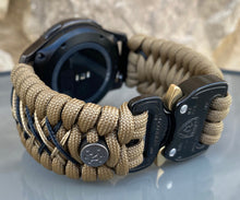 Load image into Gallery viewer, Samsung Galaxy Watch Band, Galaxy 42mm, Galaxy 46mm, Gear S3 Frontier, Gear S3 Classic, Gear Sport, 550 Paracord Watch Band.