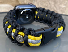 Load image into Gallery viewer, Personalized Paracord Watch Band for Apple Watch Series 1-11, Ultra, Ultra 2, Ultra 3, and SE (watch not included).