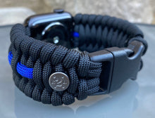 Cargar imagen en el visor de la galería, Paracord Watch Band compatible with Apple Watch Series 1, 2, 3, 4, 5, 6, 7, 8, 9, 10, Ultra, Ultra 2 & SE (watch not included)