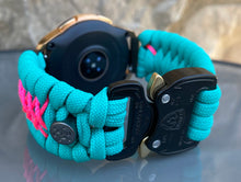 Charger l'image dans la galerie, Samsung Galaxy Watch Band, Galaxy 42mm, Galaxy 46mm, Gear S3 Frontier, Gear S3 Classic, Gear Sport, 550 Paracord Watch Band.