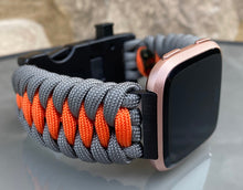 Load image into Gallery viewer, Paracord Watch Band compatible with Fitbit Versa 1, Versa Lite, Versa 2, Versa 3, Versa 4, Sense, Sense 2 (watch not included).