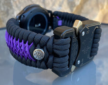Load image into Gallery viewer, Samsung Galaxy Watch Band, Galaxy 42mm, Galaxy 46mm, Gear S3 Frontier, Gear S3 Classic, Gear Sport, 550 Paracord Watch Band.